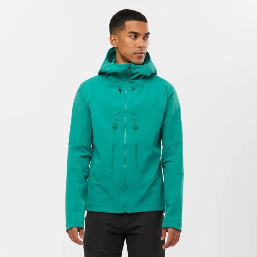 Casaco Salomon Outpeak Softshell Full Zip Masculino Turquesa | PT R82107